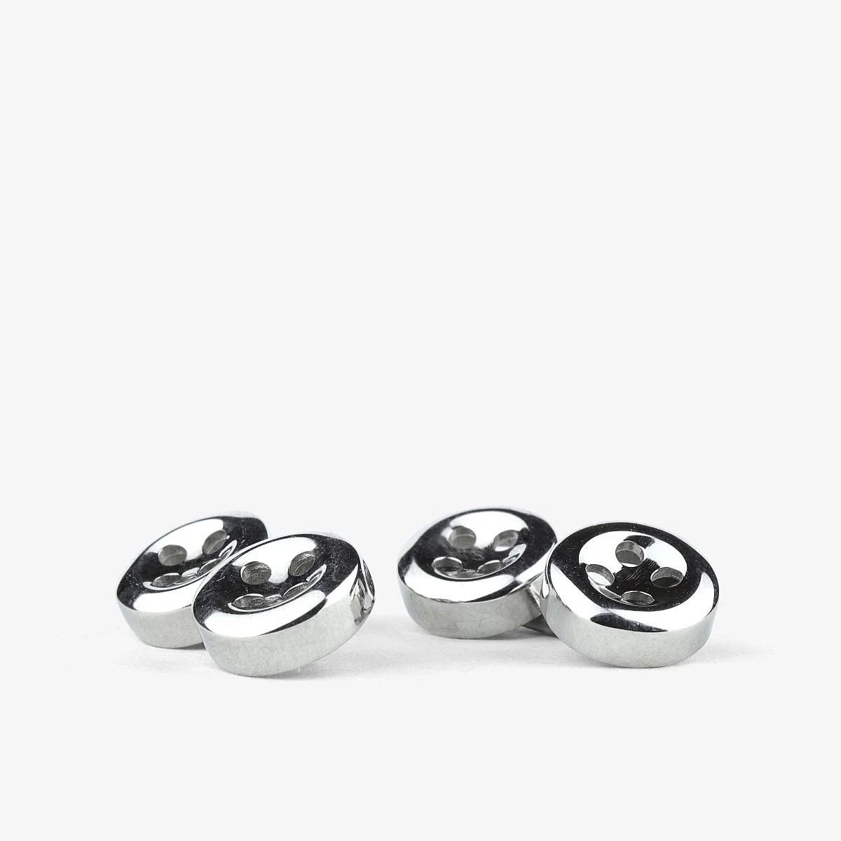 Barbarulo small sterling silver rhodium buttons cufflinks