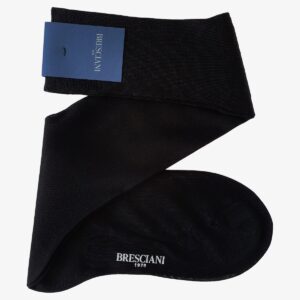 Bresciani Lorenzo black cotton knee-high socks