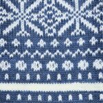 Corgi mėlynos merino vilnos kojinės su baltu Fair Isle raštu