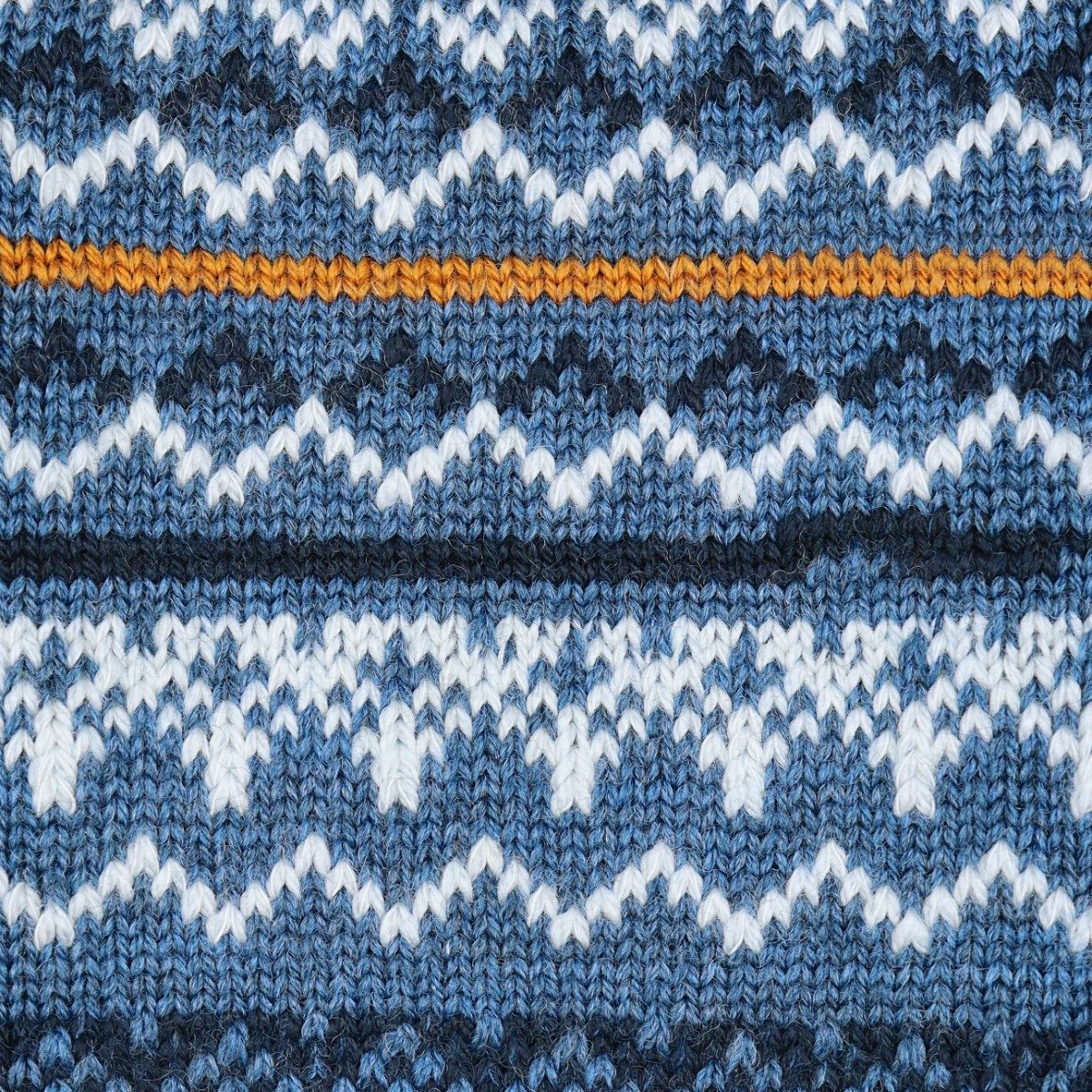 Corgi blue Fair Isle merino wool socks