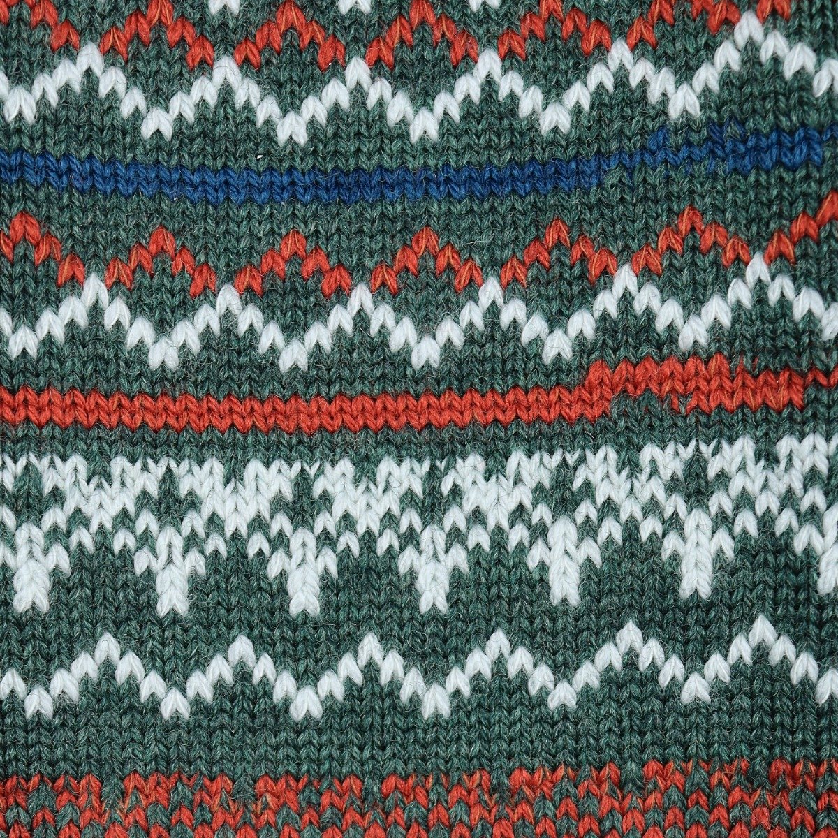Corgi green Fair Isle merino wool socks