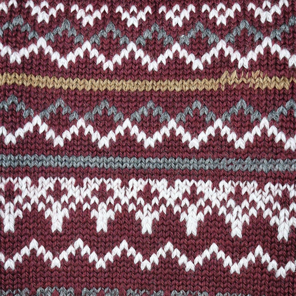 Corgi raudonos merino vilnos kojinės su Fair Isle raštu