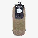 Pantherella Mahon light khaki merino wool no-show invisible socks