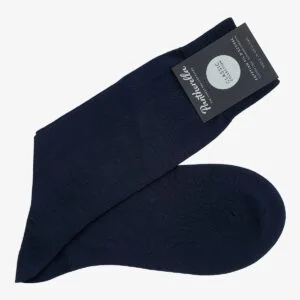 Pantherella Sackville navy cotton men's socks