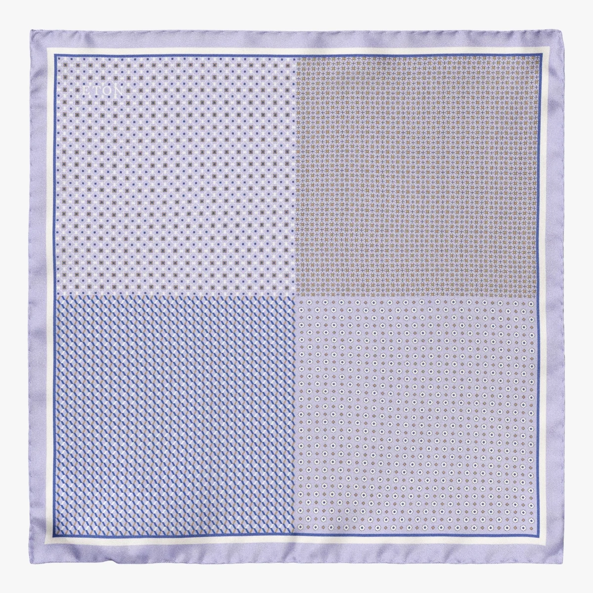 Eton light purple four sided silk pocket square