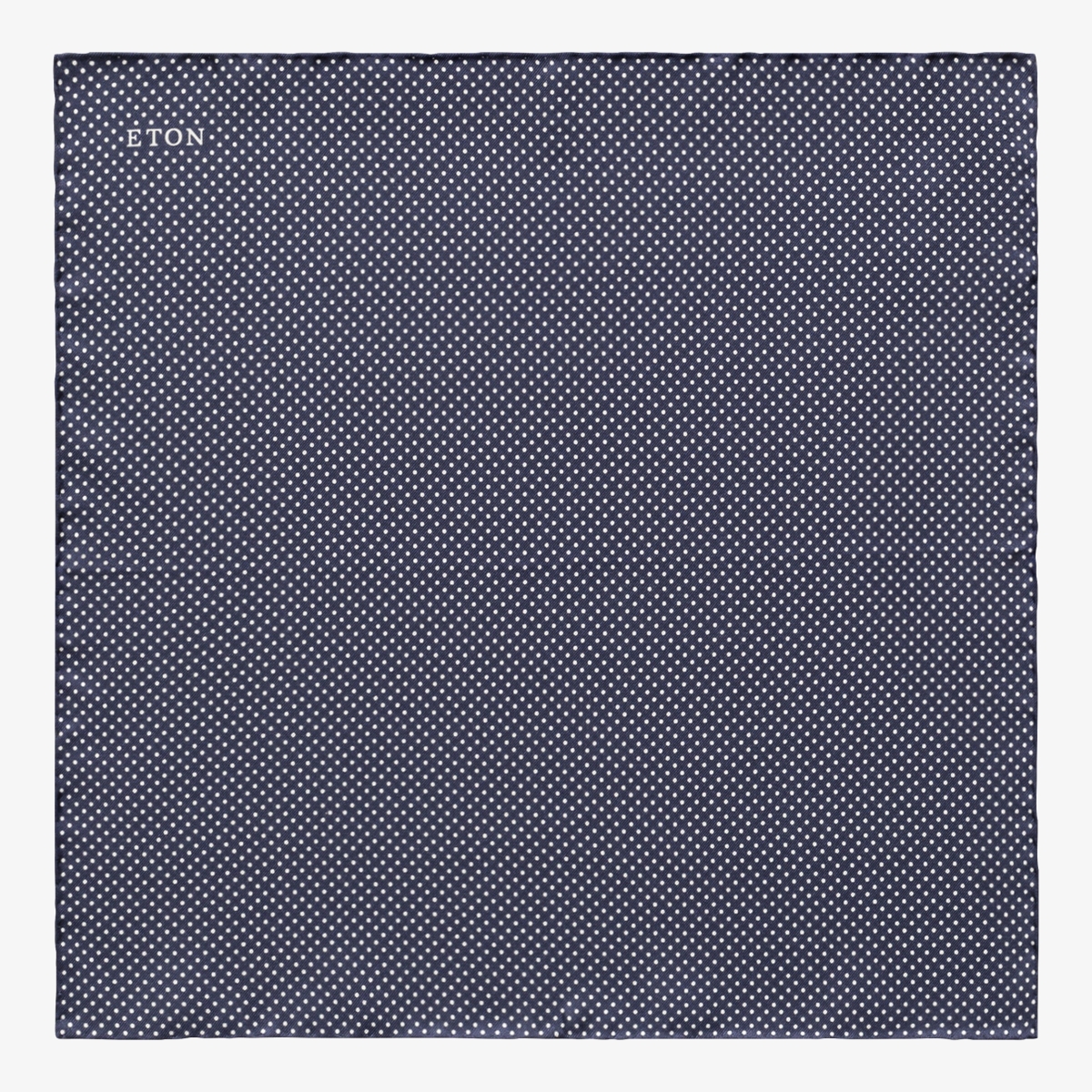 Eton navy polka dots silk pocket square