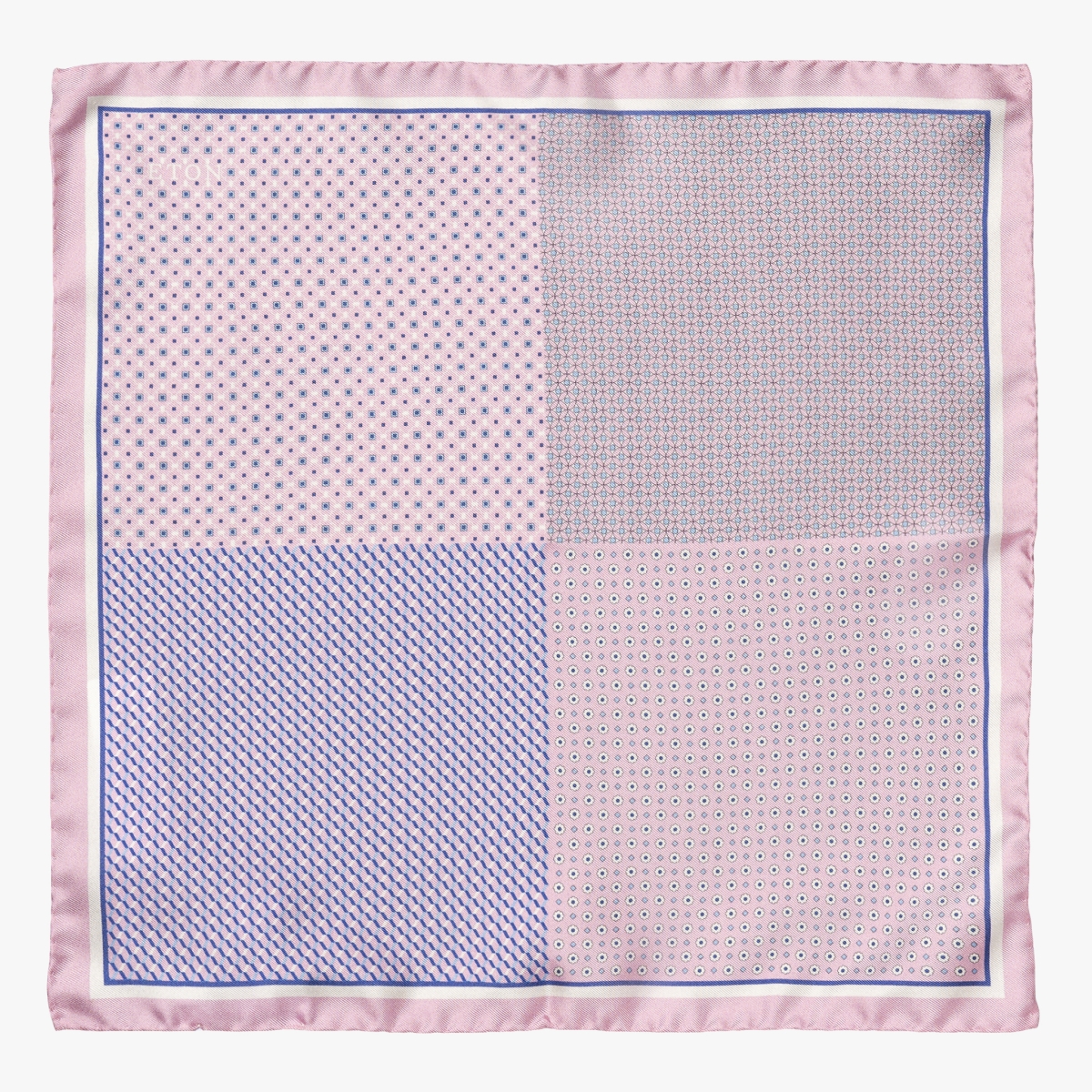 Eton pink four sided silk pocket square