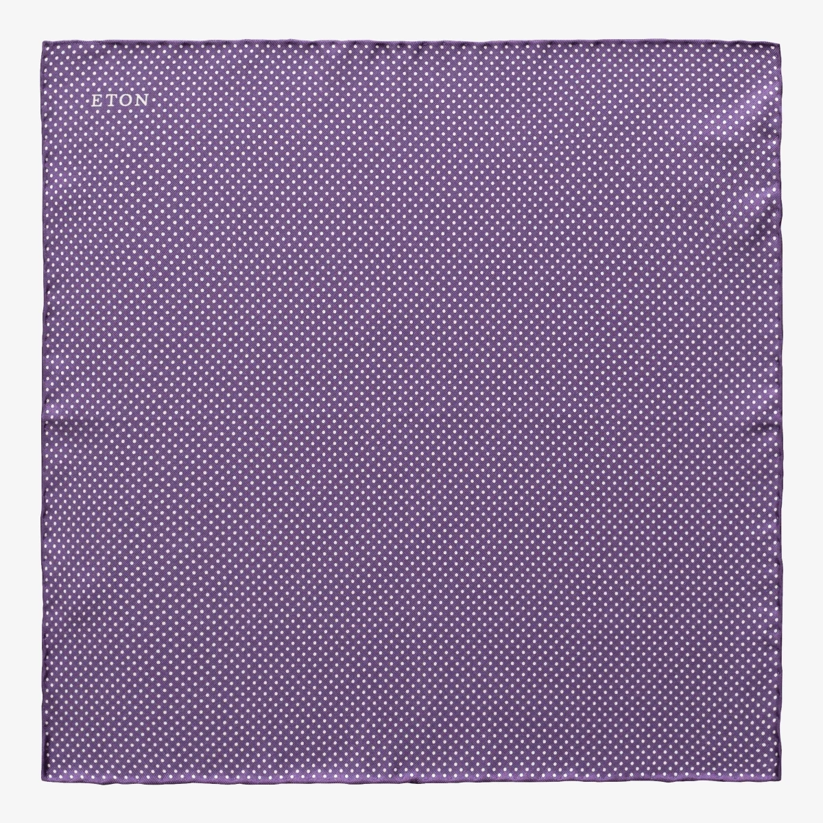 Eton purple polka dots silk pocket square