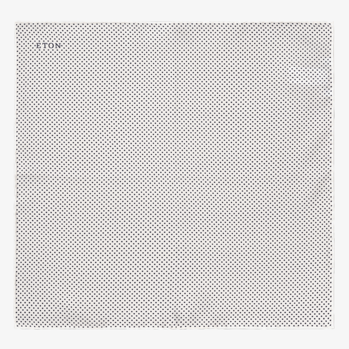 Eton white polka dots silk pocket square