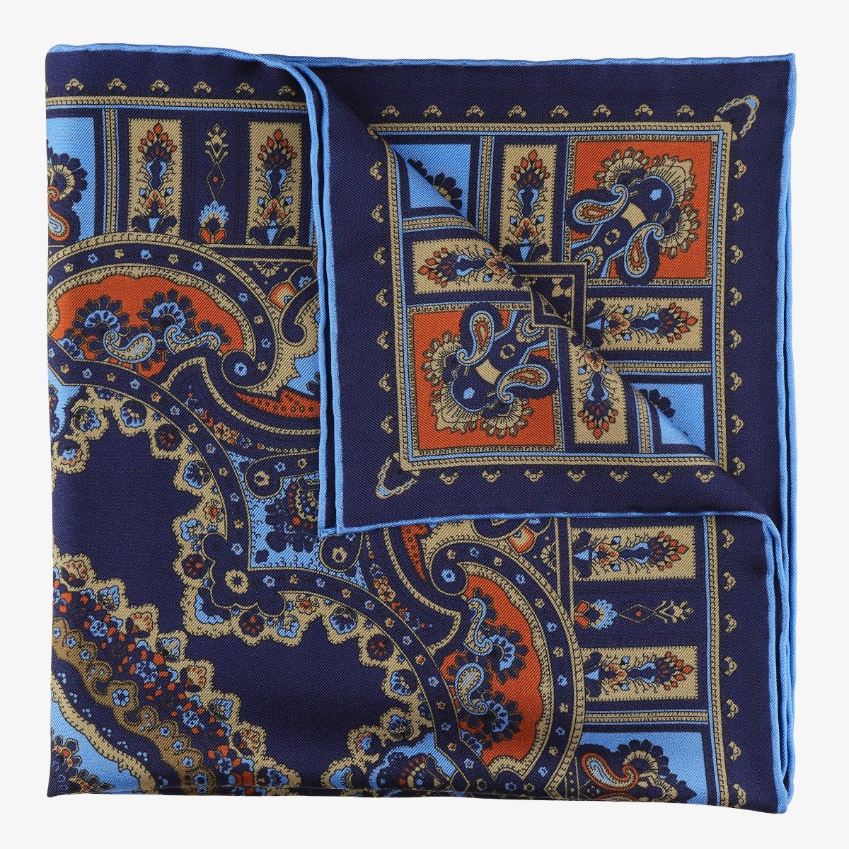 Serà Fine Silk Barolo Licorice tamsiai mėlyna šilkinė švarko nosinaitė