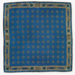 Serà Fine Silk Milano Twilight blue silk pocket square