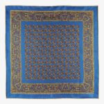Serà Fine Silk Montepulciano Nutmeg mėlyna šilkinė švarko nosinaitė