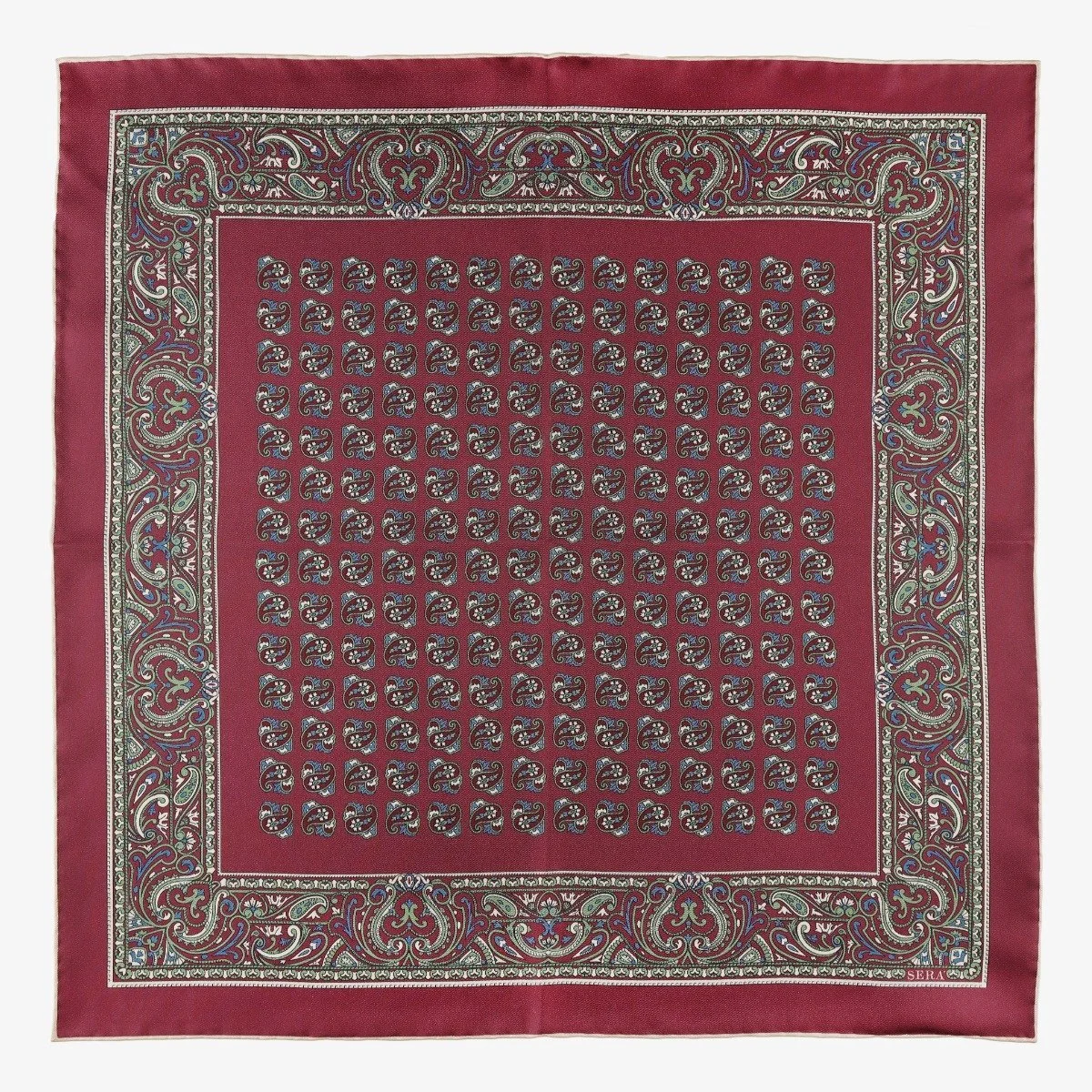 Serà Fine Silk Montepulciano Rose burgundy silk pocket square