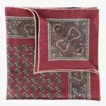 Serà Fine Silk Montepulciano Rose burgundy silk pocket square