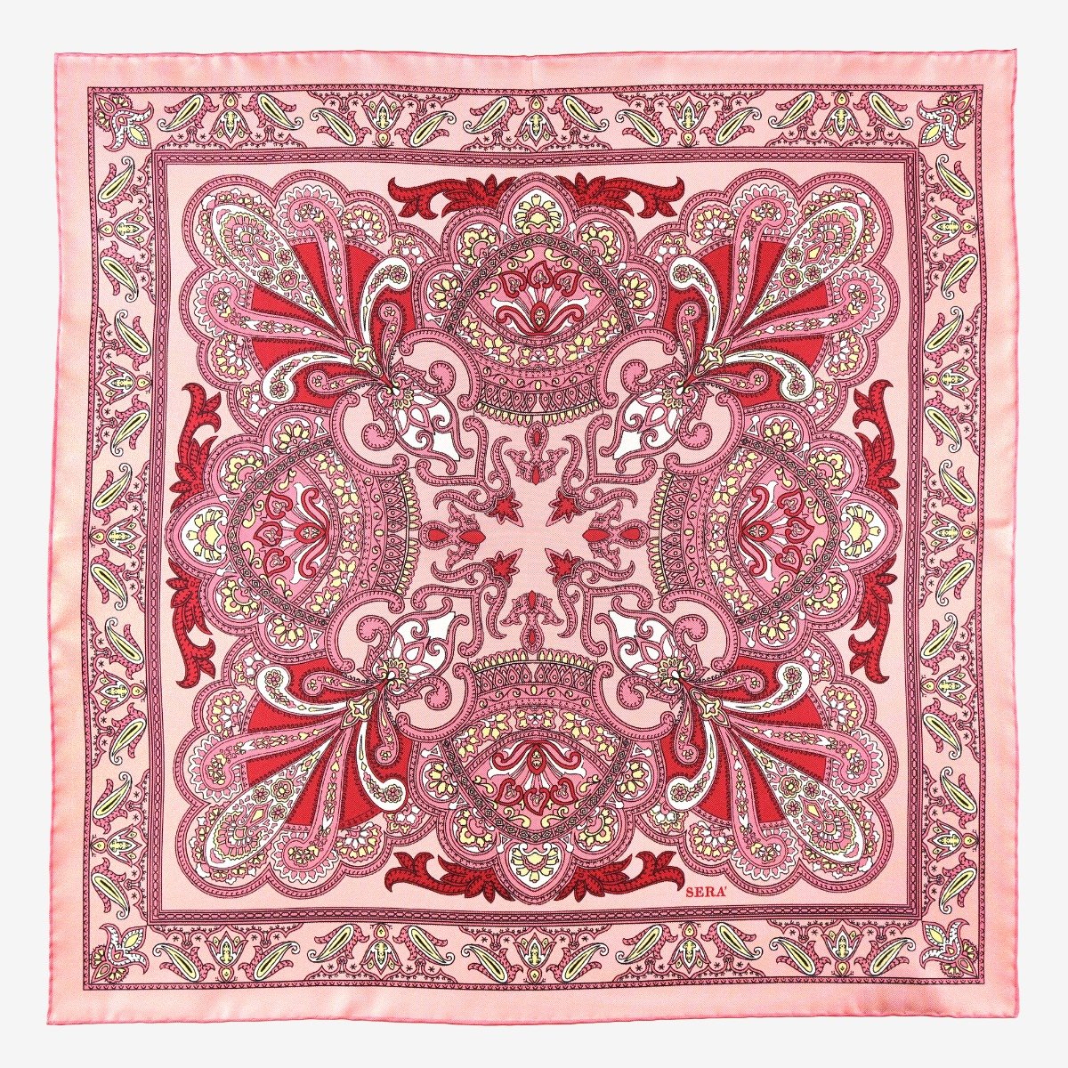 Serà Fine Silk Pellestrina pink silk pocket square
