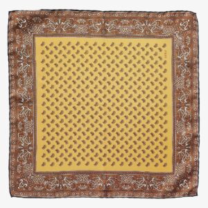 Serà Fine Silk Soave Almond yellow silk pocket square