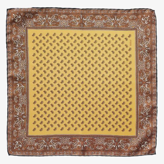 Serà Fine Silk Soave Almond yellow silk pocket square