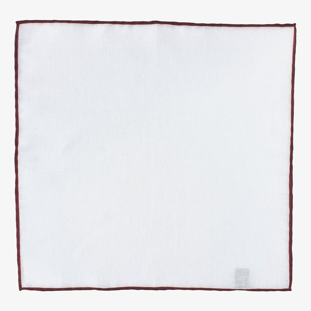 Shibumi Firenze balta su raudonais kraštais lininė švarko nosinaitė
