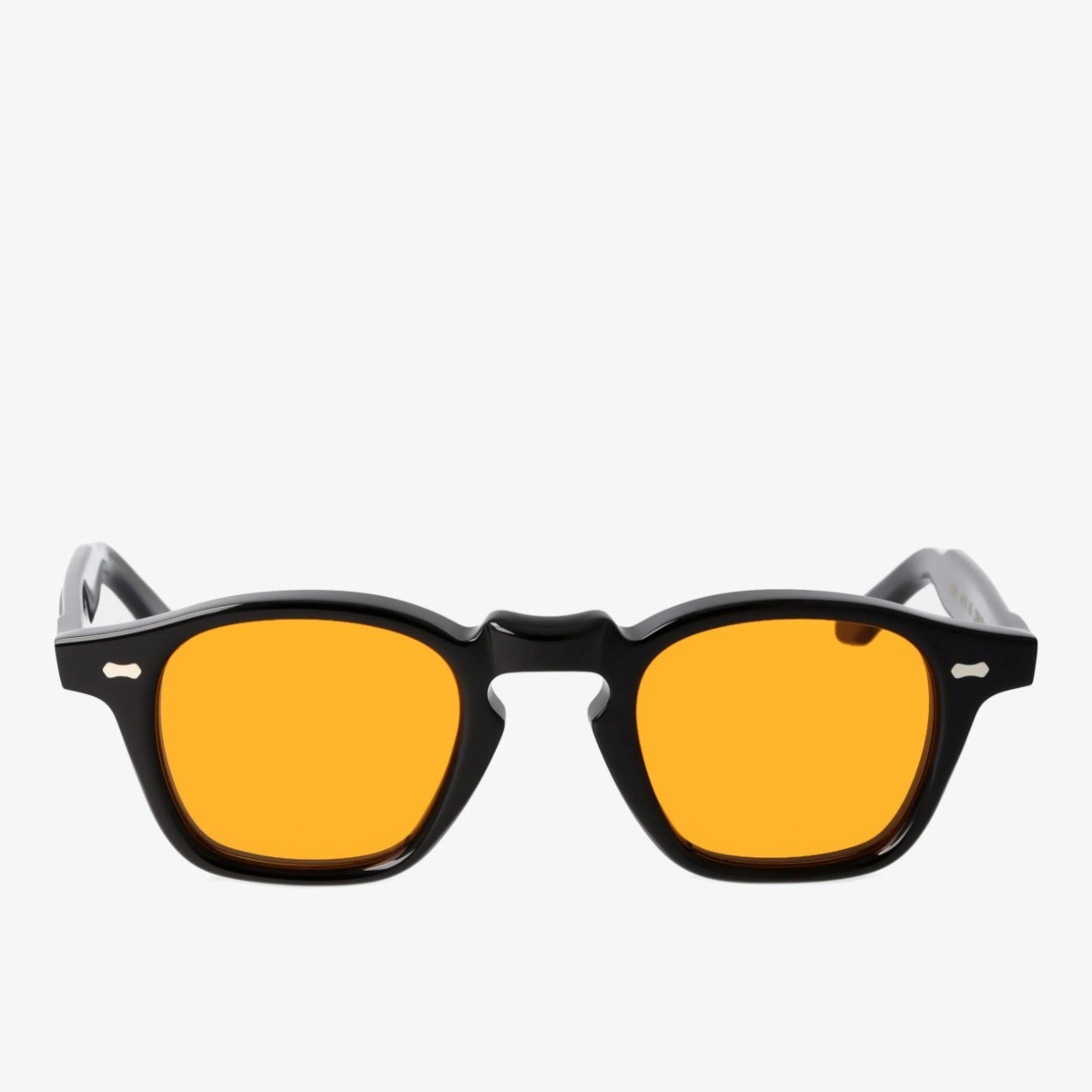 TBD Eyewear Cord saulės akiniai juodais rėmeliais ir geltonais lęšiais