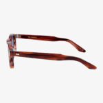 TBD Eyewear Cord saulės akiniai rudais rėmeliais ir mėlynais lęšiais