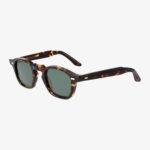 TBD Eyewear Cord saulės akiniai tamsiai rudais rėmeliais ir žaliais lęšiais