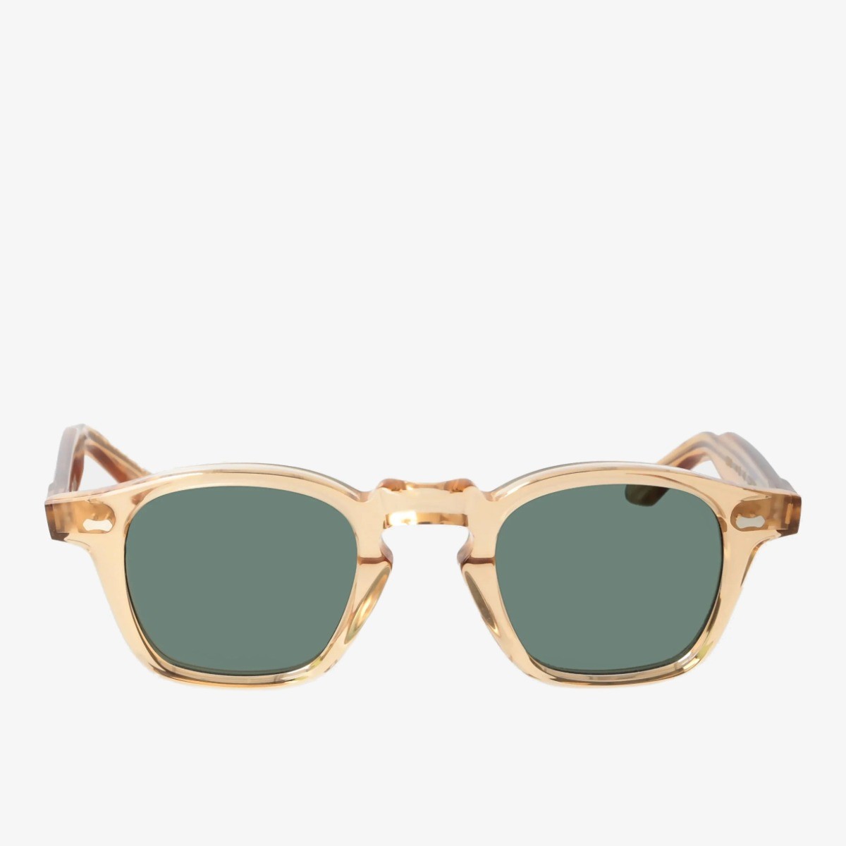 TBD Eyewear Cord saulės akiniai šviesiai rudais rėmeliais ir žaliais lęšiais