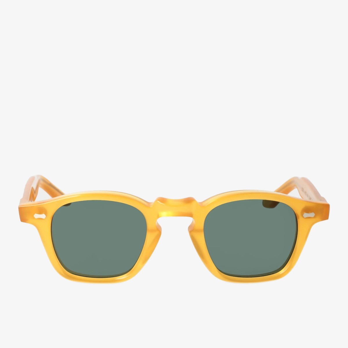 TBD Eyewear Cord saulės akiniai geltonais rėmeliais ir žaliais lęšiais