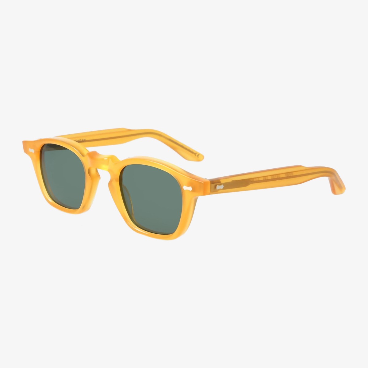 TBD Eyewear Cord saulės akiniai geltonais rėmeliais ir žaliais lęšiais
