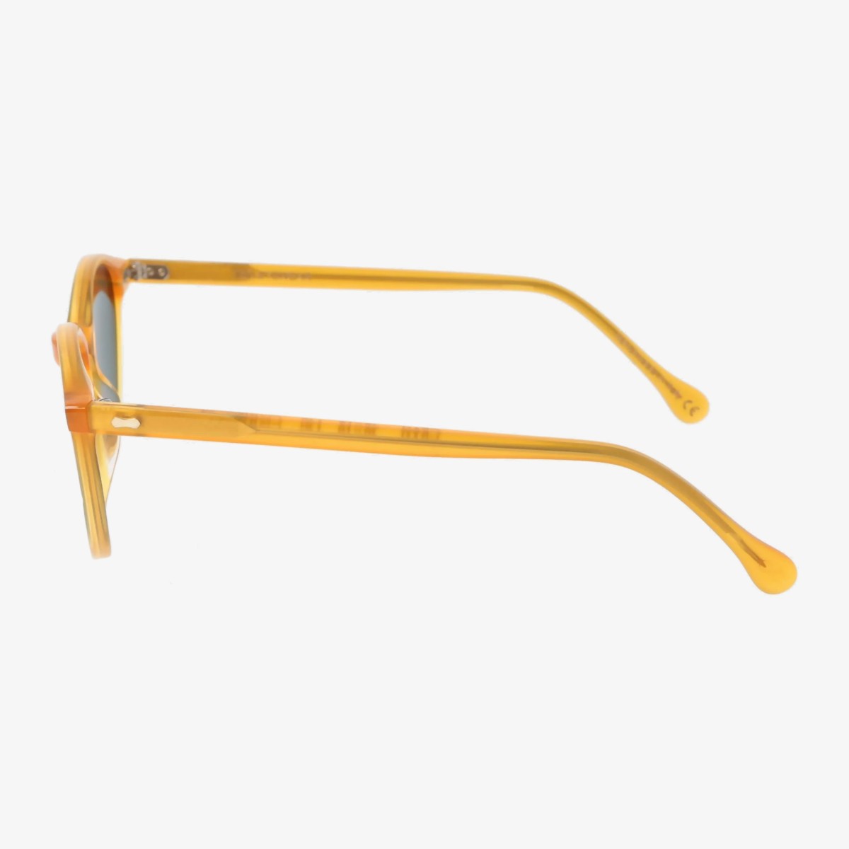 TBD Eyewear Cran saulės akiniai geltonais rėmeliais ir žaliais lęšiais