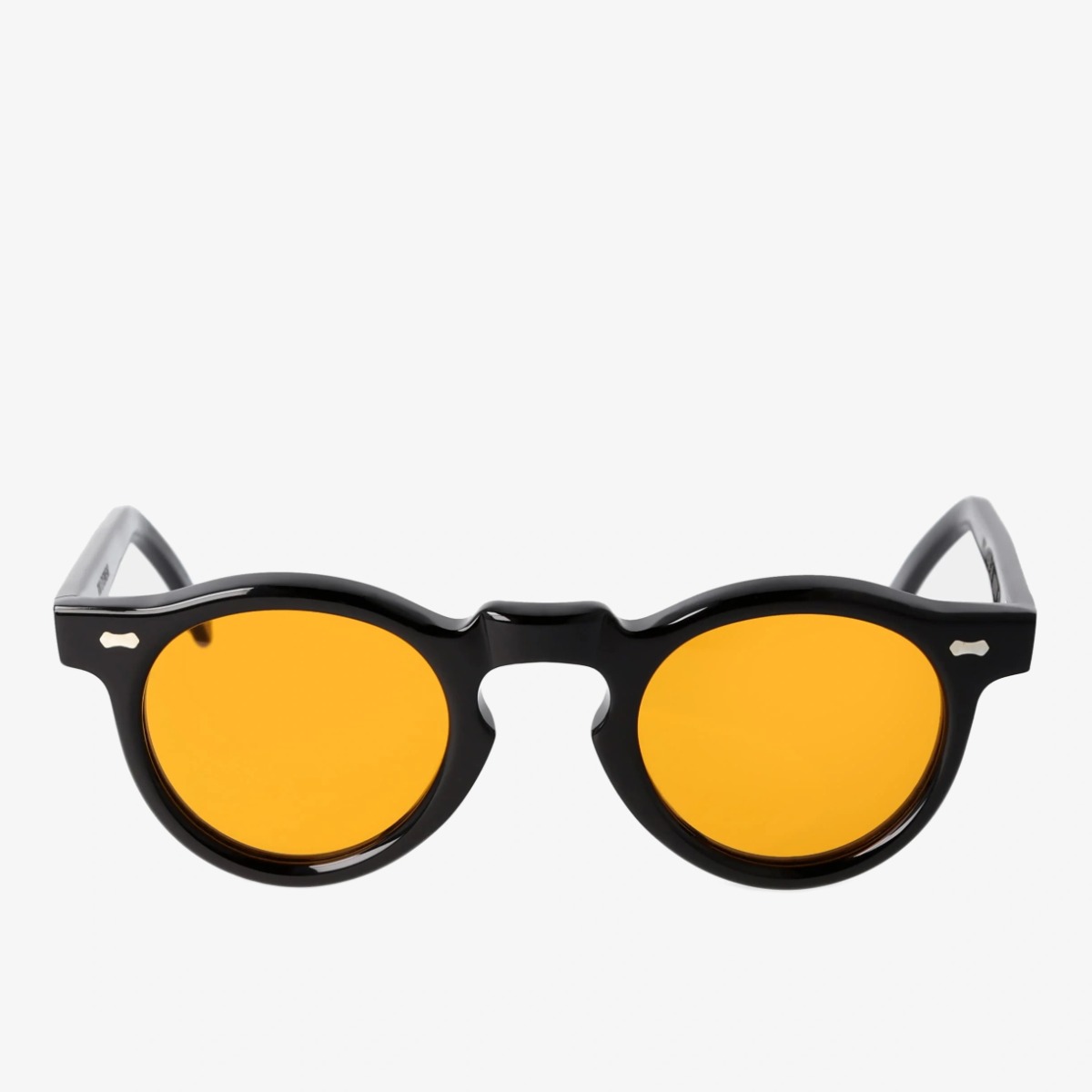 TBD Eyewear Welt saulės akiniai juodais rėmeliais ir oranžiniais lęšiais