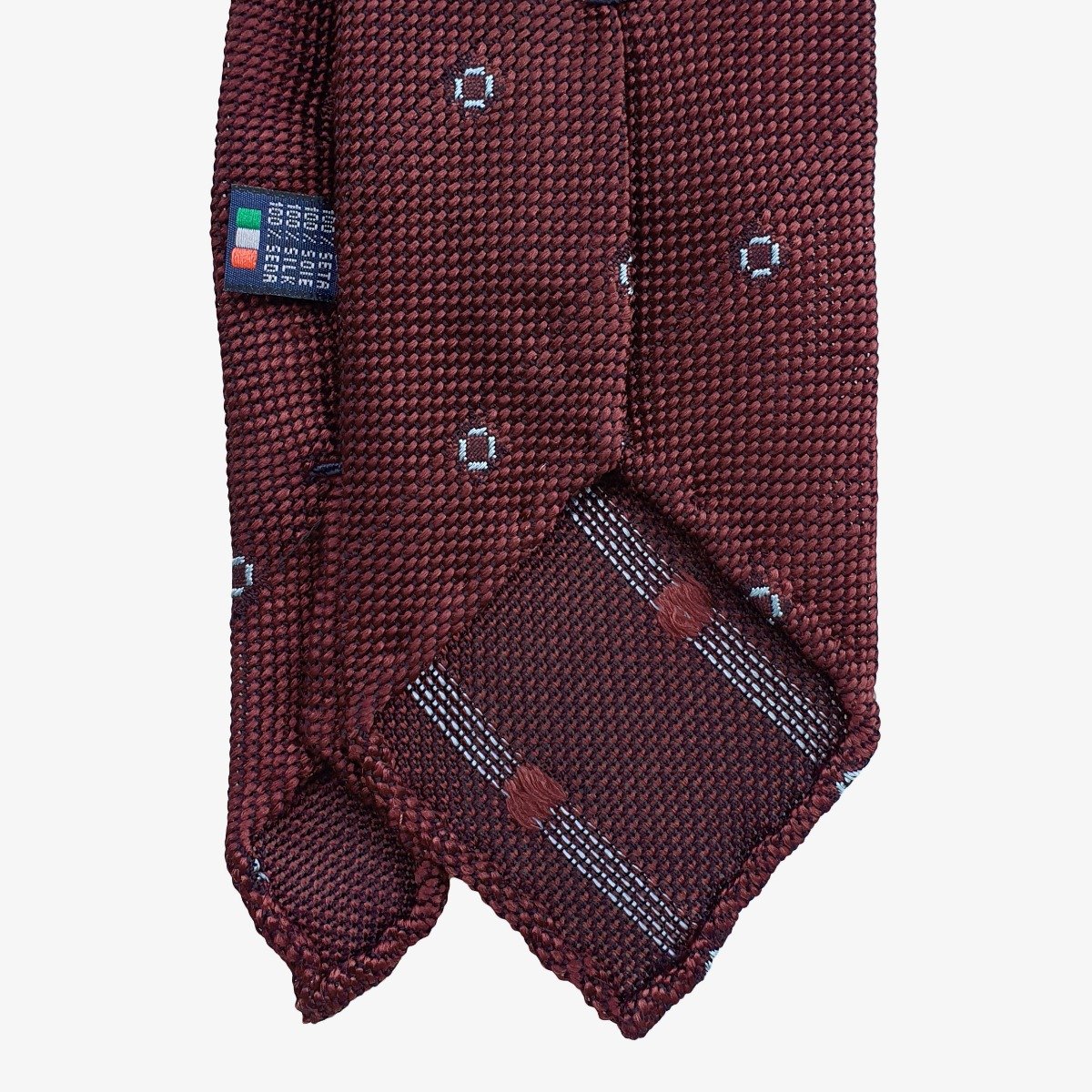 Serà Fine Silk tamsiai raudonas šilkinis grenadino kaklaraištis