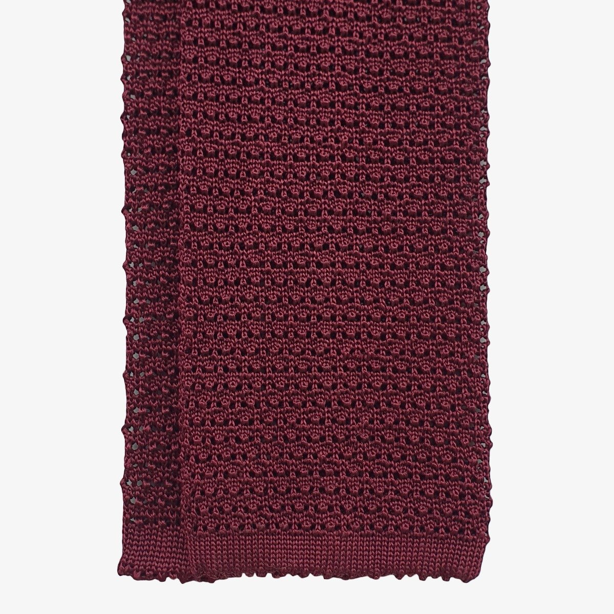 Serà Fine Silk burgundy knitted silk tie