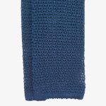 Serà Fine Silk blue crochet knitted silk tie