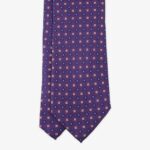 Serà Fine Silk purple silk tie with blue and yellow floral pattern