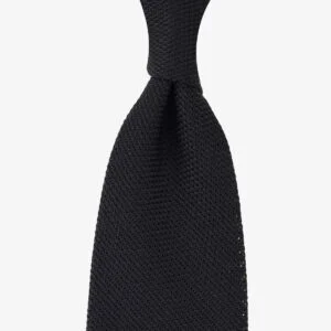 Shibumi Firenze juodas šilkinis grenadino kaklaraištis