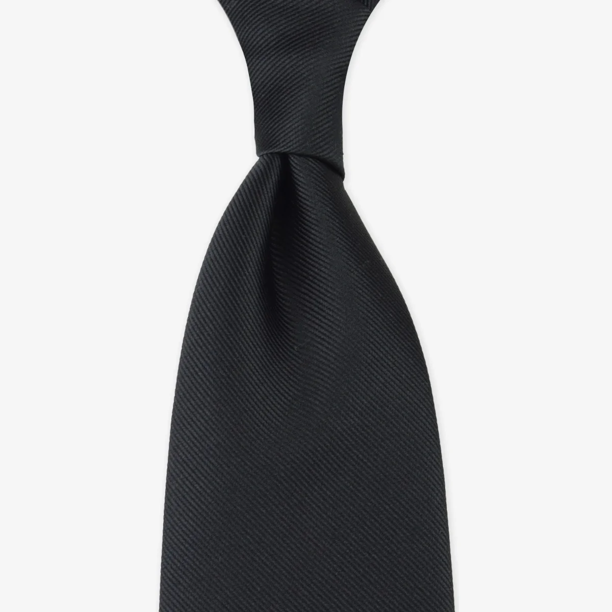 Shibumi Firenze black Japanese jacquard repp silk tie
