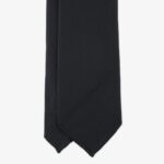 Shibumi Firenze black Japanese jacquard repp silk tie