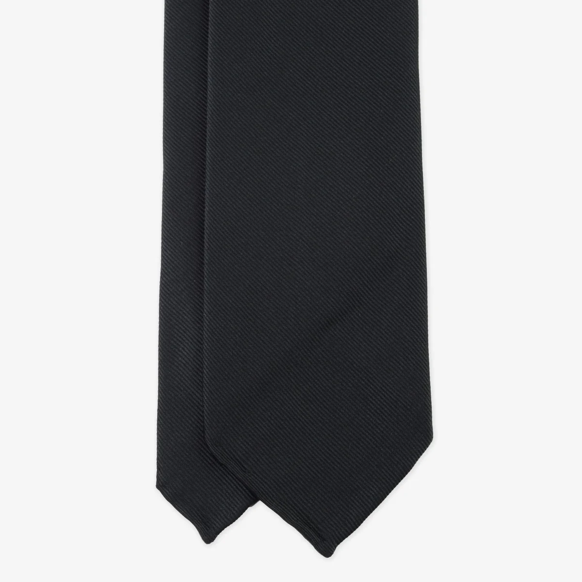 Shibumi Firenze black Japanese jacquard repp silk tie