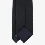 Shibumi Firenze black Japanese jacquard repp silk tie