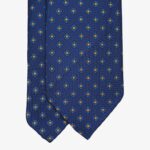 Shibumi Firenze blue silk tie with floral pattern