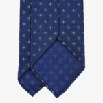 Shibumi Firenze blue silk tie with floral pattern