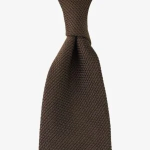 Shibumi Firenze tamsiai rudas šilkinis grenadino kaklaraištis