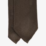 Shibumi Firenze chocolate brown grenadine silk tie