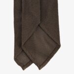 Shibumi Firenze chocolate brown grenadine silk tie