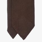 Shibumi Firenze tamsiai rudas šilkinis grenadino kaklaraištis