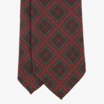 Shibumi Firenze copper Madder silk tie with medallion pattern