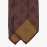 Shibumi Firenze copper Madder silk tie with medallion pattern