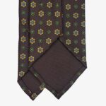 Shibumi Firenze 50oz dark brown silk tie with floral pattern
