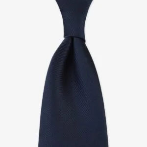 Shibumi Firenze midnight Japanese jacquard repp silk tie