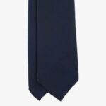 Shibumi Firenze navy Japanese jacquard repp silk tie